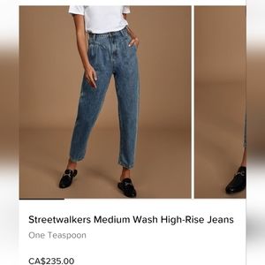 NWT One Teaspoon Streetwalker Memphis High-waist Jeans Ladies S26